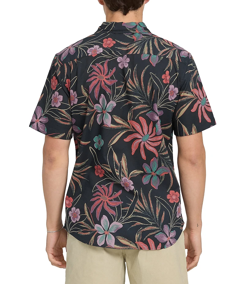 Quiksilver Pearlridge Short Sleeve Tropical Floral Woven Shirt