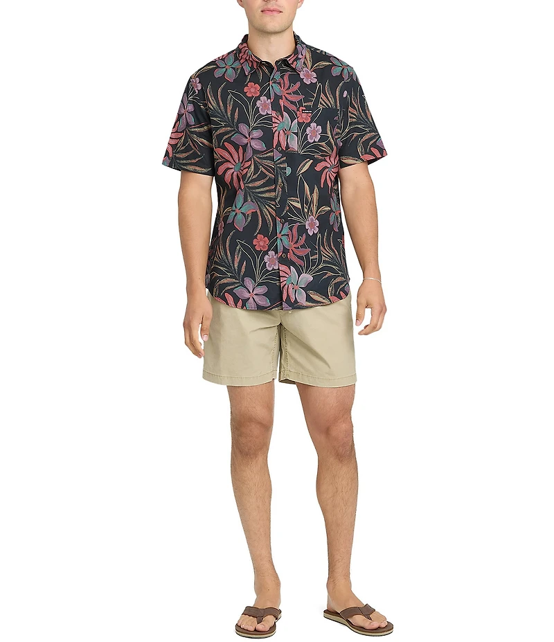 Quiksilver Pearlridge Short Sleeve Tropical Floral Woven Shirt