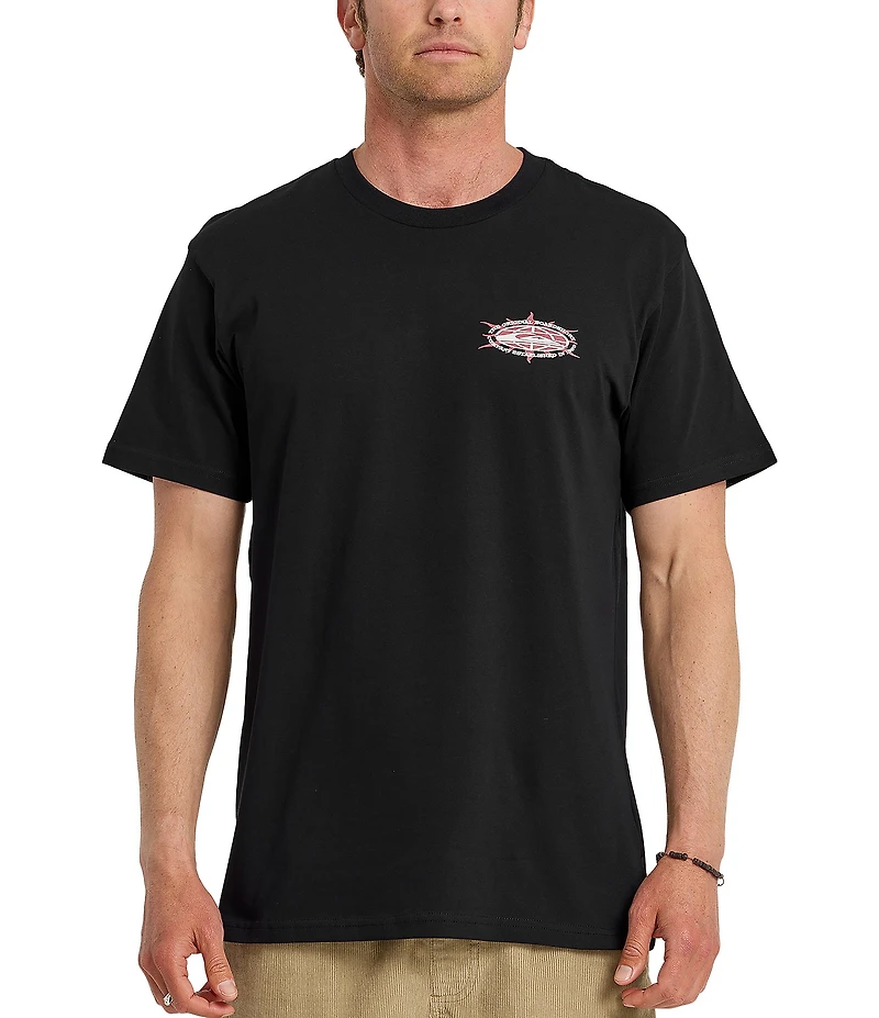 Quiksilver Solar Flares Graphic Crew Neck Short Sleeve T-Shirt