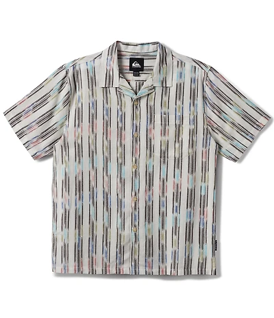 Quiksilver Space Dye Print Casual Short Sleeve Shirt