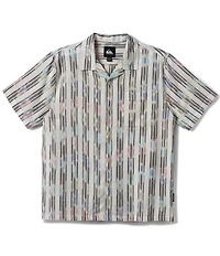 Quiksilver Space Dye Print Casual Short Sleeve Shirt