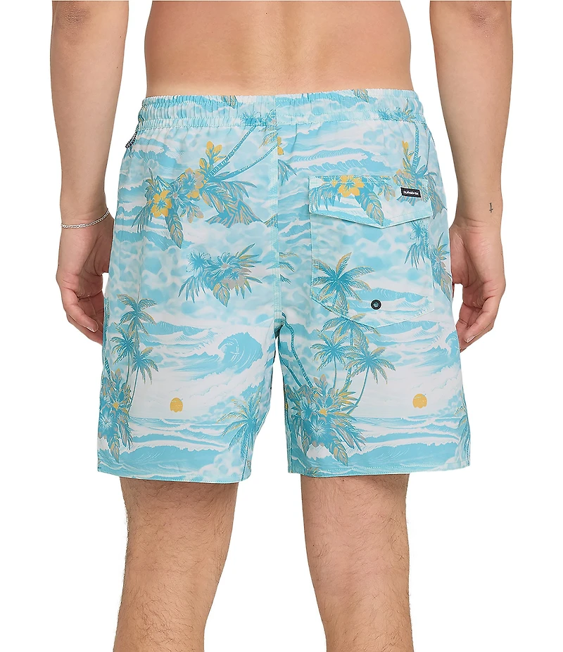 Quiksilver Tropical Island Printed 6#double; Inseam Volley Shorts