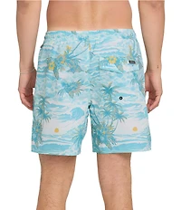 Quiksilver Tropical Island Printed 6#double; Inseam Volley Shorts