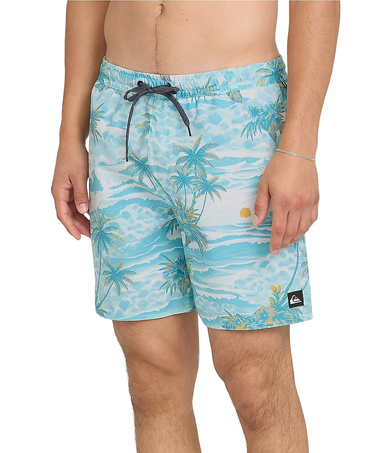 Quiksilver Tropical Island Printed 6#double; Inseam Volley Shorts