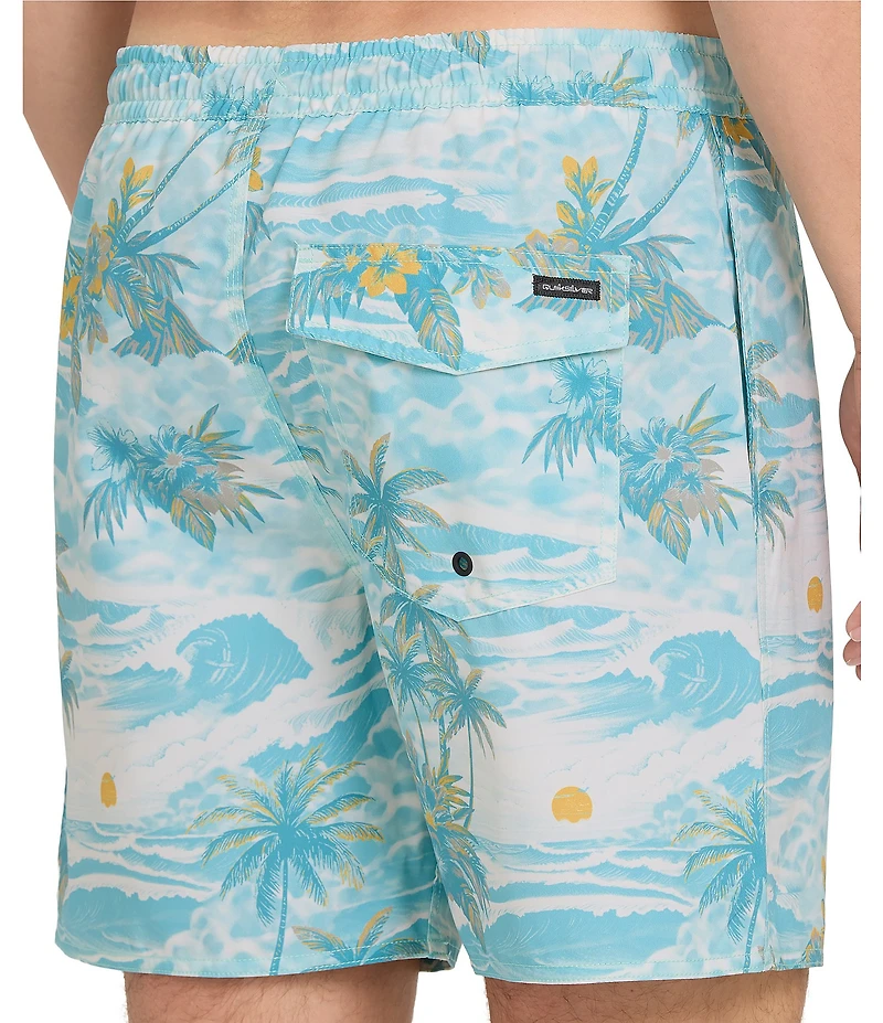 Quiksilver Tropical Island Printed 6#double; Inseam Volley Shorts