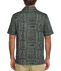 Quiksilver Waterman Fish Short Sleeve Polo Shirt