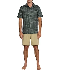 Quiksilver Waterman Fish Short Sleeve Polo Shirt