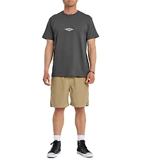 Quiksilver Work Ship Embroidered Short Sleeve T-Shirt