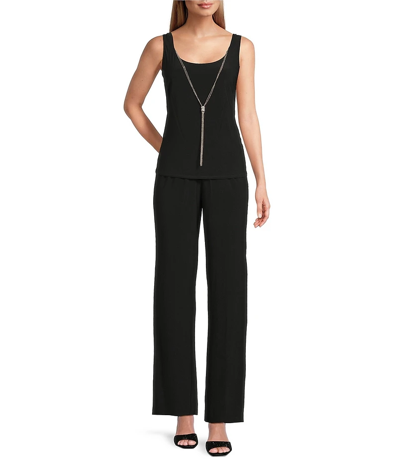 R & M Richards Multi Needle Sequence Duster 3-Piece Pantsuit
