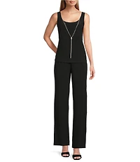 R & M Richards Multi Needle Sequence Duster 3-Piece Pantsuit