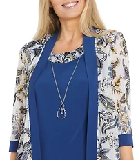 R & M Richards 2-Piece Printed Jacket Dress