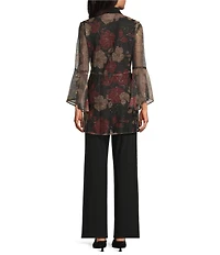 R & M Richards 3-Piece Sequin Mesh Pant Set