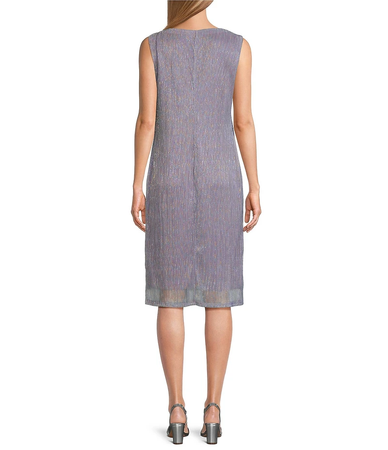 R & M Richards 3/4 Sleeve Crinkled Jacket Dress