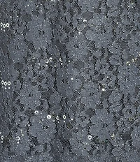 R & M Richards 3/4 Sleeve Sequin And Pearl Embellished Crew Neck Lace 3-Piece Pant Set