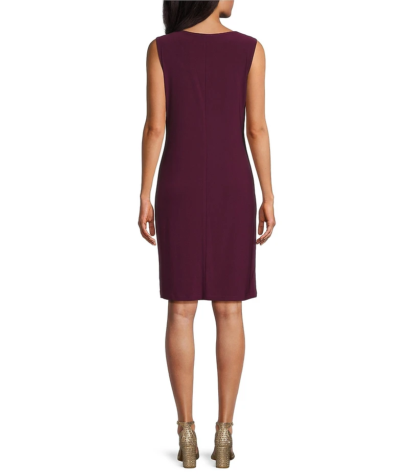 R & M Richards Embroidered Clear Sequin Floral Jacket Dress