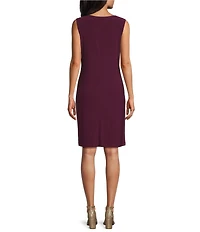 R & M Richards Embroidered Clear Sequin Floral Jacket Dress