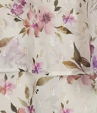 R & M Richards Floral Print Halter Neck Tiered Dress