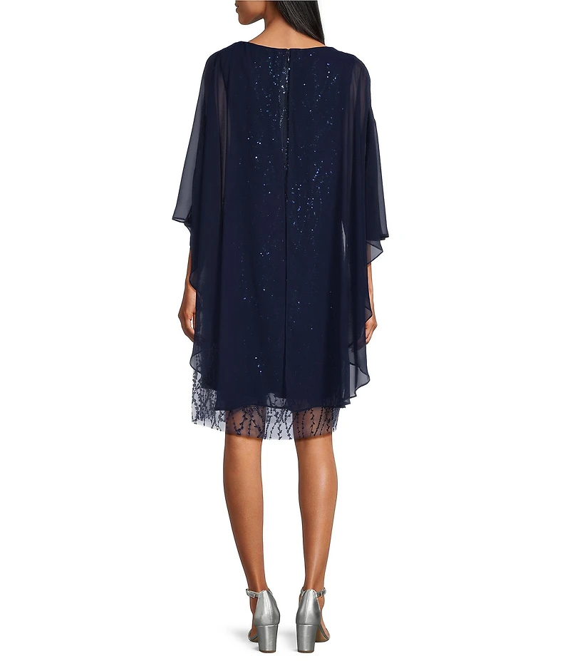R & M Richards Glitter Detail Tulle Dress