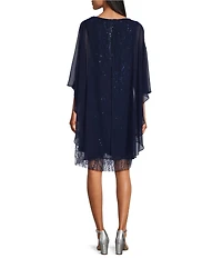 R & M Richards Glitter Detail Tulle Dress
