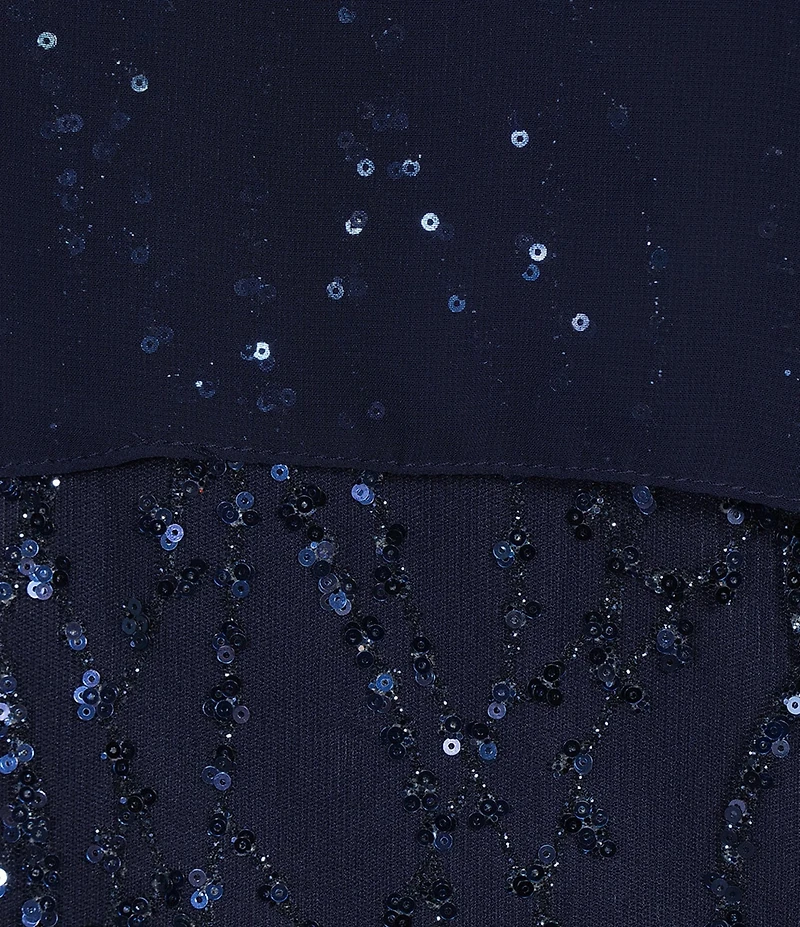 R & M Richards Glitter Detail Tulle Dress