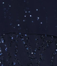 R & M Richards Glitter Detail Tulle Dress
