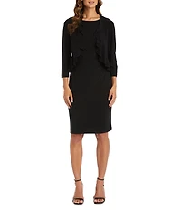 R & M Richards ITY Long Sleeve Ruffle Coverup