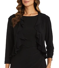 R & M Richards ITY Long Sleeve Ruffle Coverup