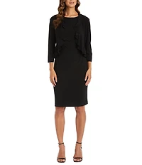 R & M Richards ITY Long Sleeve Ruffle Coverup