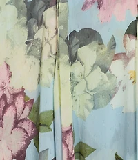 R & M Richards Keyhole Neck Floral Print Sleeveless A-Line Maxi Dress