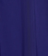 R & M Richards Matte Jersey Chiffon Jewel Detailed Ruched Neck Cape Overlay Dress