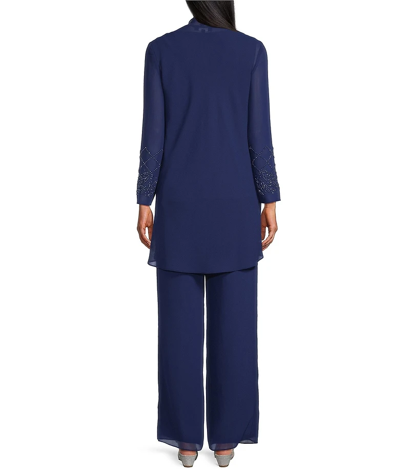 R & M Richards Pebble Georgette Caviar Beading 3-Piece Set