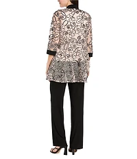 R & M Richards Petite Size 2-Piece Ribbon Soutache Pant Set