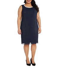 R & M Richards Plus Size 2 Piece Fly Away 3/4 Sleeve Jacket Dress