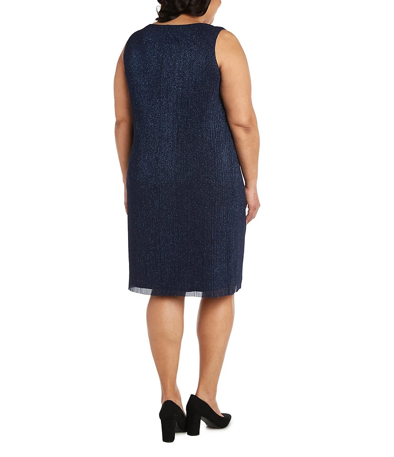 R & M Richards Plus Size 2 Piece Fly Away 3/4 Sleeve Jacket Dress