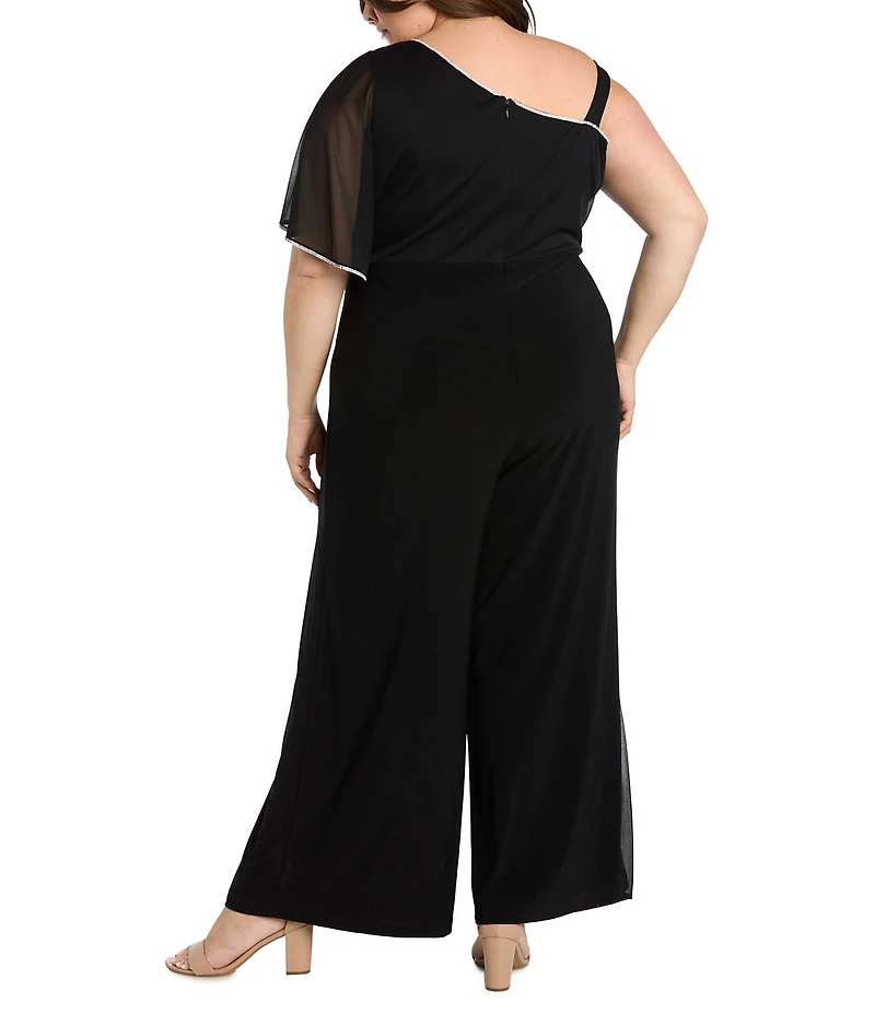 R & M Richards Plus Size Matte Jersey Jumpsuit