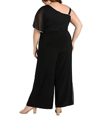 R & M Richards Plus Size Matte Jersey Jumpsuit