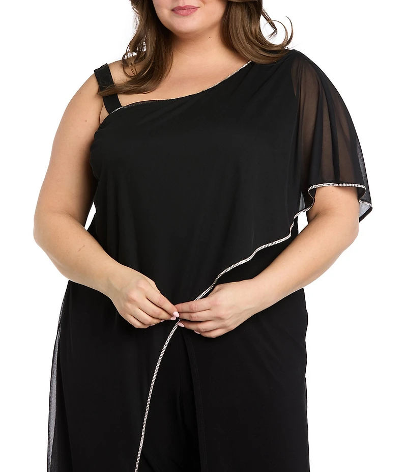 R & M Richards Plus Size Matte Jersey Jumpsuit