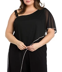 R & M Richards Plus Size Matte Jersey Jumpsuit