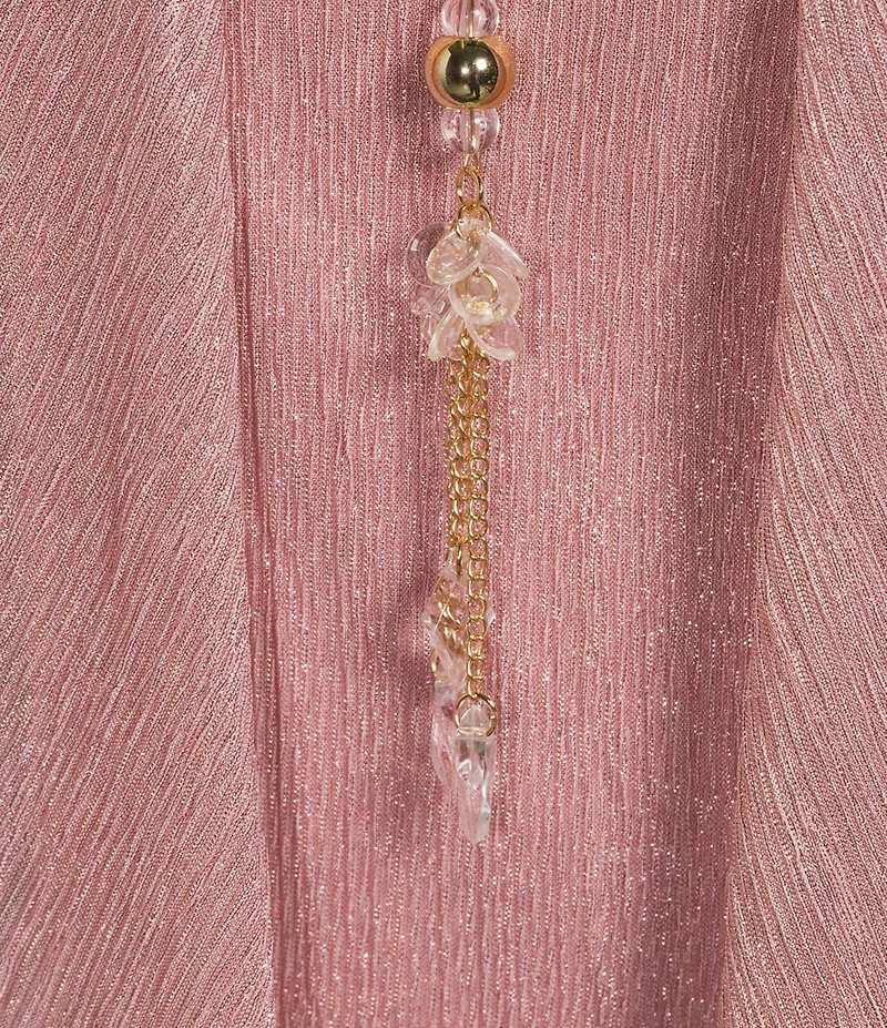 R & M Richards Plus Size Crinkle Metallic 3-Piece Pant Set