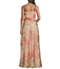 R & M Richards Sleeveless Organza Dress