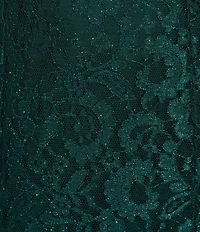 R & M Richards Stretch Lace Off-The-Shoulder Cold Shoulder Cap Sleeve Mermaid Gown