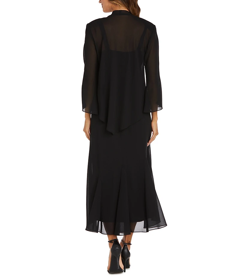 R & M Richards Sweetheart Neck Beaded 2-Piece Jacket Dress