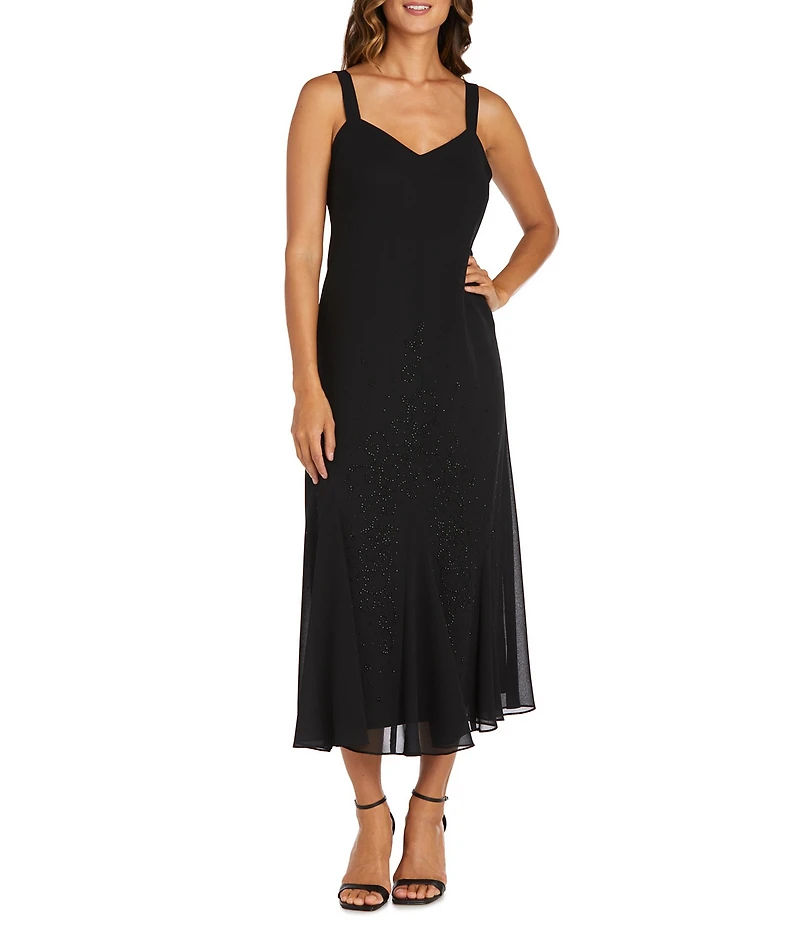 R & M Richards Sweetheart Neck Beaded 2-Piece Jacket Dress