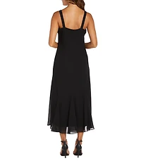 R & M Richards Sweetheart Neck Beaded 2-Piece Jacket Dress