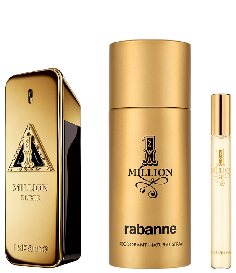 Rabanne 1 Million Elixir Men's 3-Piece Gift Set