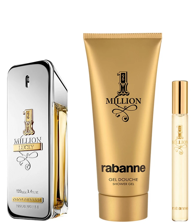 Rabanne 1 Million Lucky Eau de Toilette Men's 3-pc Gift Set
