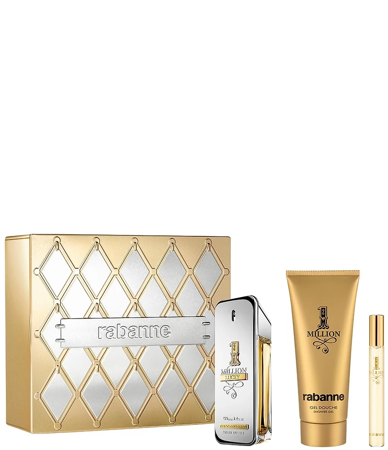 Rabanne 1 Million Lucky Eau de Toilette Men's 3-pc Gift Set