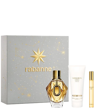 Rabanne Million Gold For Her Eau De Parfum 3-Piece Gift Set