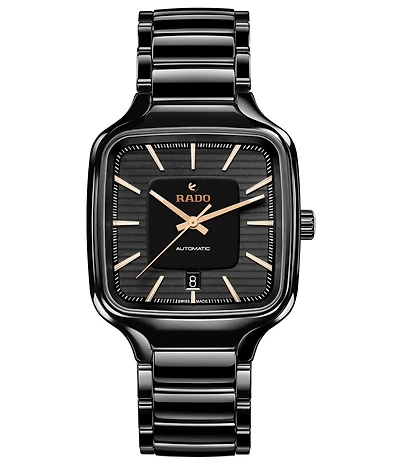 Radio Unisex True Square Automatic Ceramic Bracelet Watch