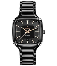 Radio Unisex True Square Automatic Ceramic Bracelet Watch